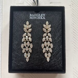 Badgley Mischka Earrings  gold tone dangle